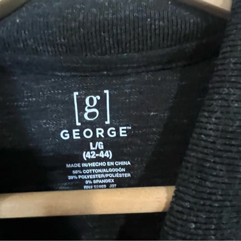 6/$25 George Black Polo Shirt